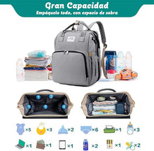 Cargar imagen en el visor de la galería, Mochila Cambiador Bebés Multifunción