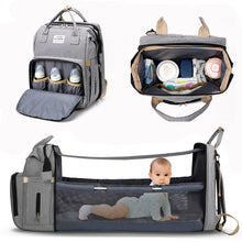 Cargar imagen en el visor de la galería, Mochila Cambiador Bebés Multifunción